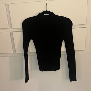 Black mock neck sweater
